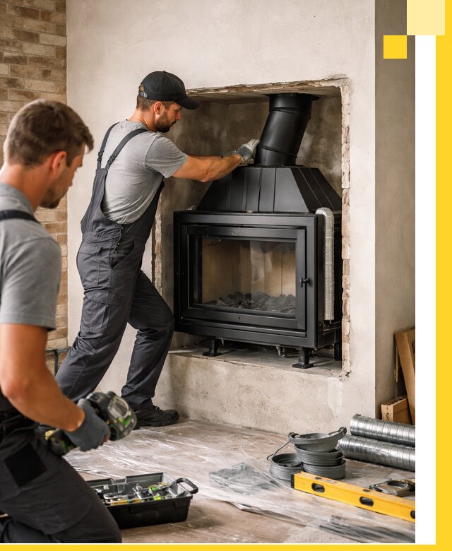 Установка каминных топок в Губахе: монтаж, подключение