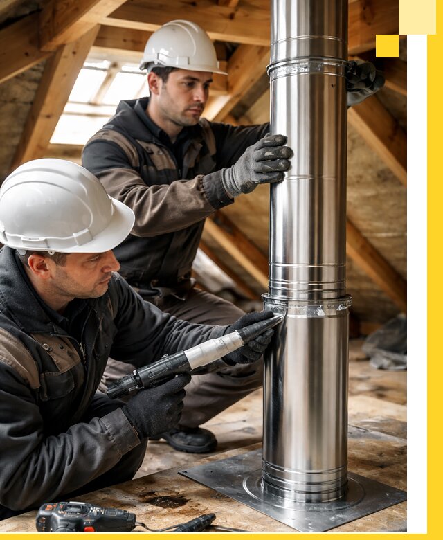 Монтаж дымоходов для каминов в Губахе с гарантией качества