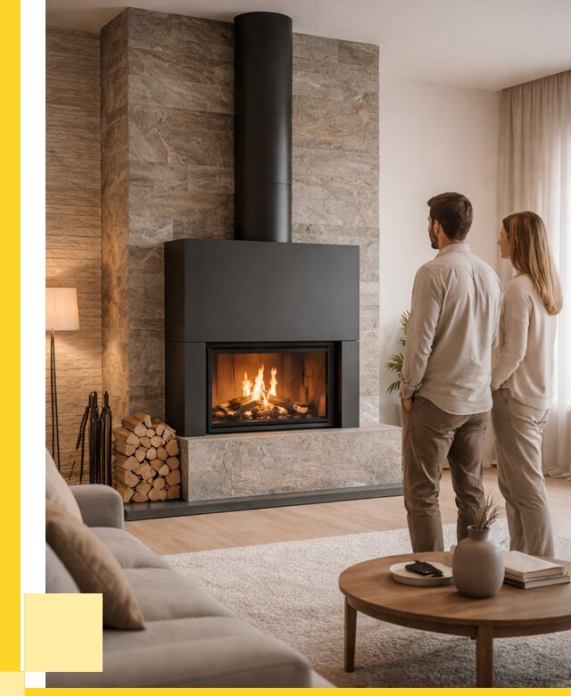 Закрытые камины под ключ в Губахе от 124392 р., ЭриданГбх