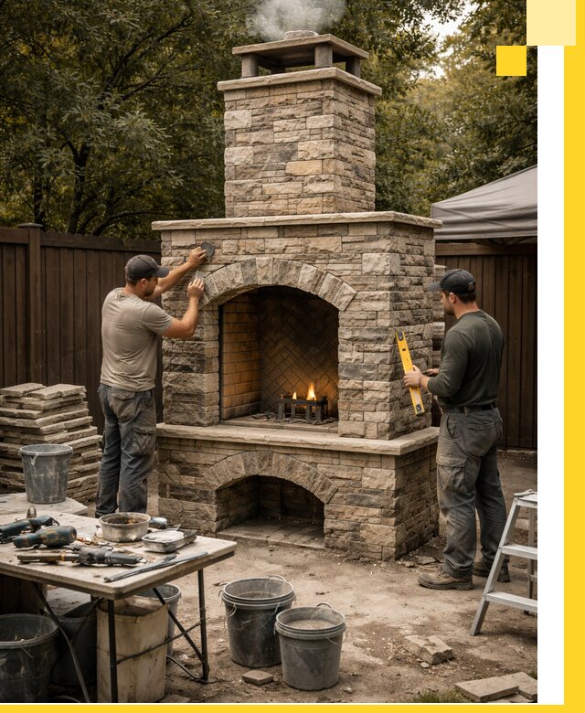 Проектирование и установка уличных каминов в Губахе