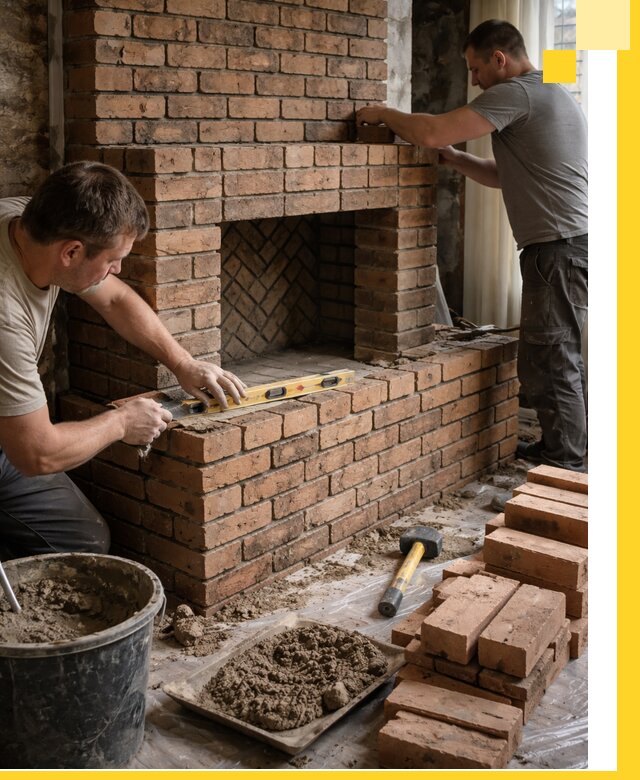 Изготовление и установка кирпичных каминов в Губахе