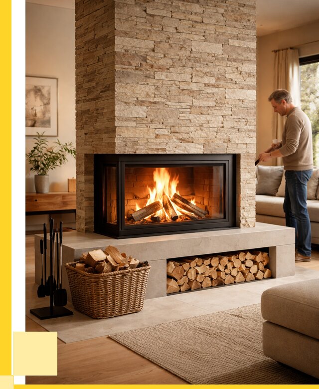 Дровяной камин под ключ в Губахе от 207320 р. | ЭриданГбх