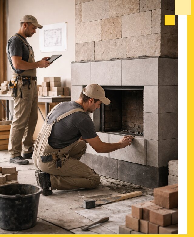 Индивидуальные проекты каминов и каминных систем в Губахе