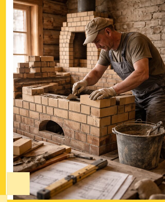 Кладка печей из кирпича в Губахе цены от 31098 р. - ЭриданГбх