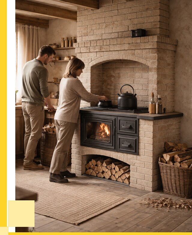 Печи с плитой в Губахе от 46647 р. | ЭриданГбх — кирпичная печь