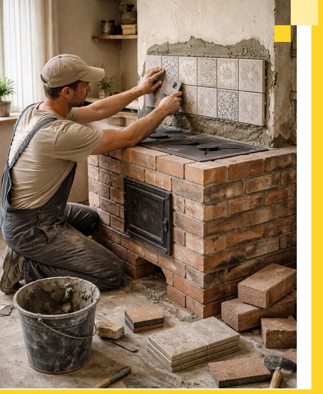 Печи с плитой на заказ монтаж гарантия и сервис в Губахе