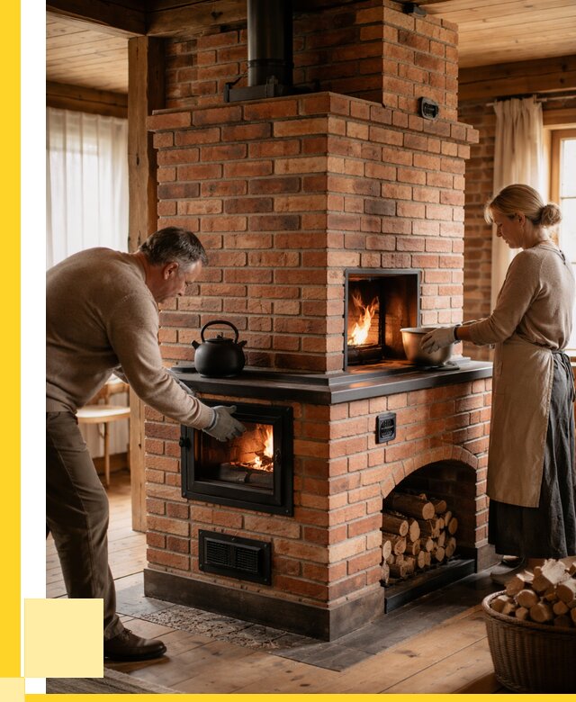 Печи для загородного дома под ключ в Губахе от 82928 р. | ЭриданГбх