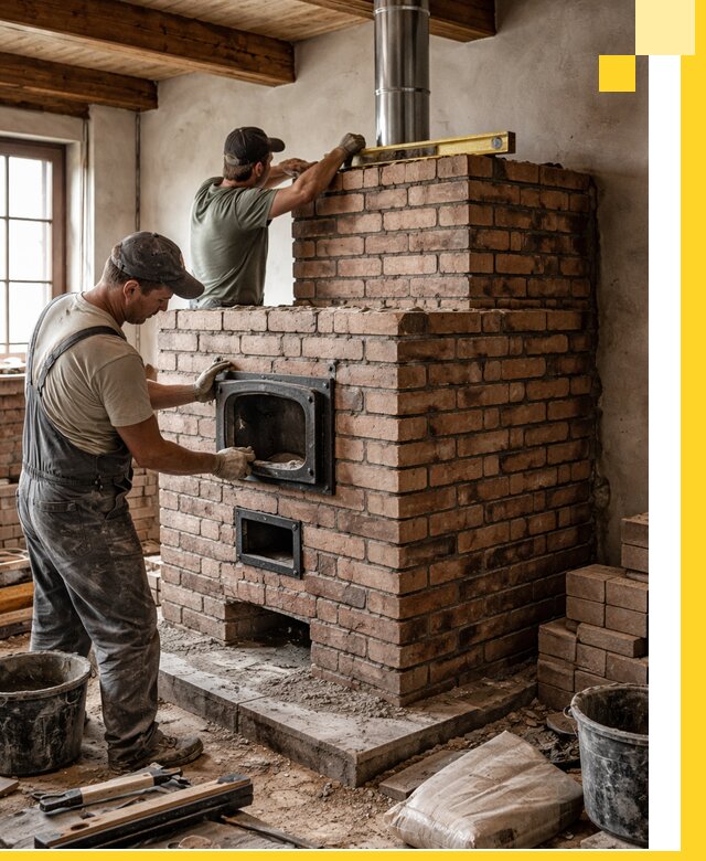 Печи для загородного дома под ключ в Губахе — монтаж и сервис