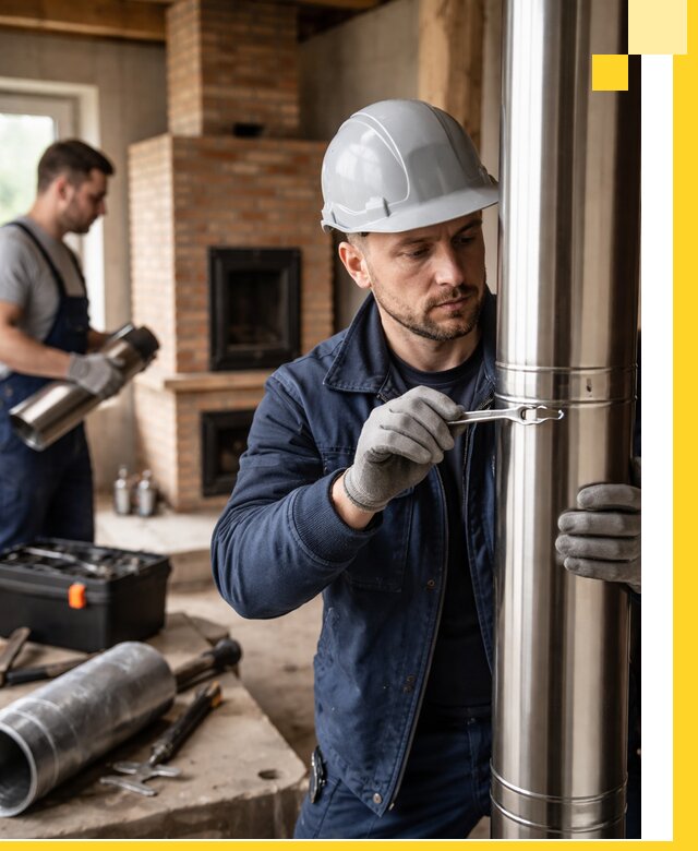 Профессиональный монтаж дымоходов для печей в Губахе