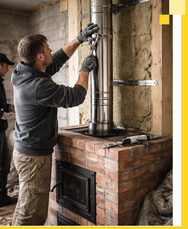Изготовление и монтаж печей и дымоходов под ключ в Губахе