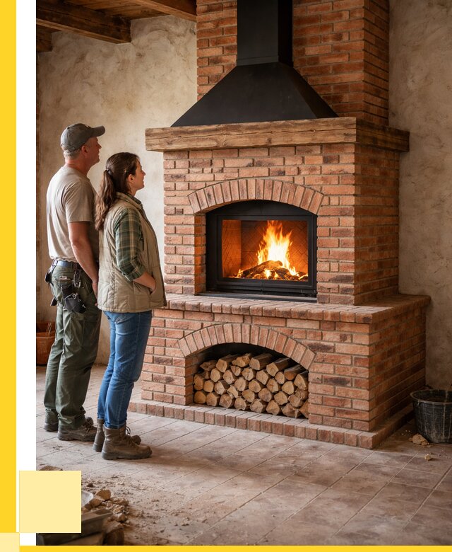 Печи камины из кирпича в Губахе от 124392 р. | ЭриданГбх