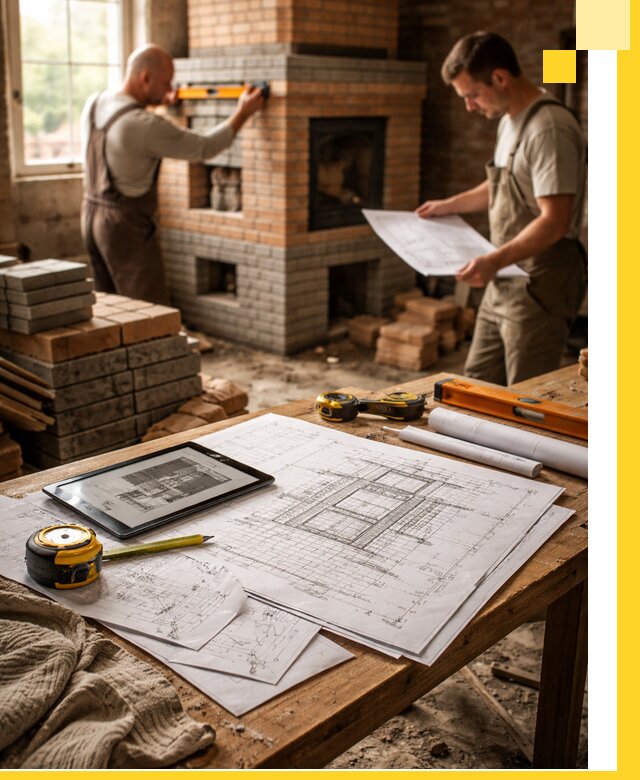 Проекты печей и каминов с индивидуальным дизайном в Губахе