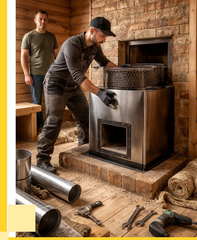 Монтаж банных печей под ключ в Губахе от 18659 р., ЭриданГбх