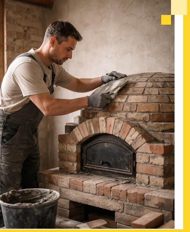 Изготовление и монтаж помпейских печей на заказ в Губахе