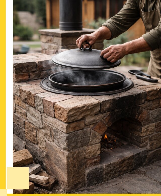 Печи для казана в Губахе по цене от 18659 р. | ЭриданГбх