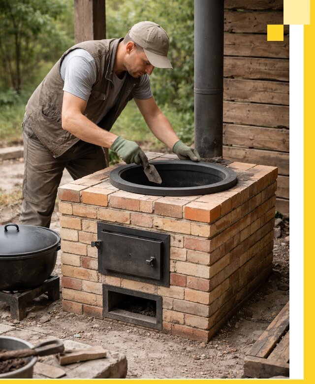 Изготовление и установка печей для казана в Губахе под ключ