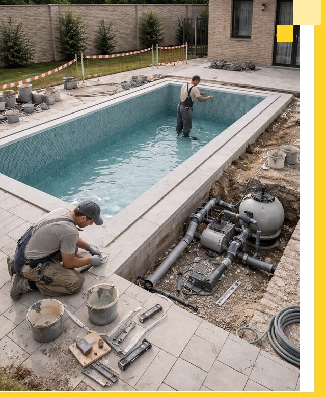 Строительство бассейнов под ключ в Губахе: проекты и монтаж