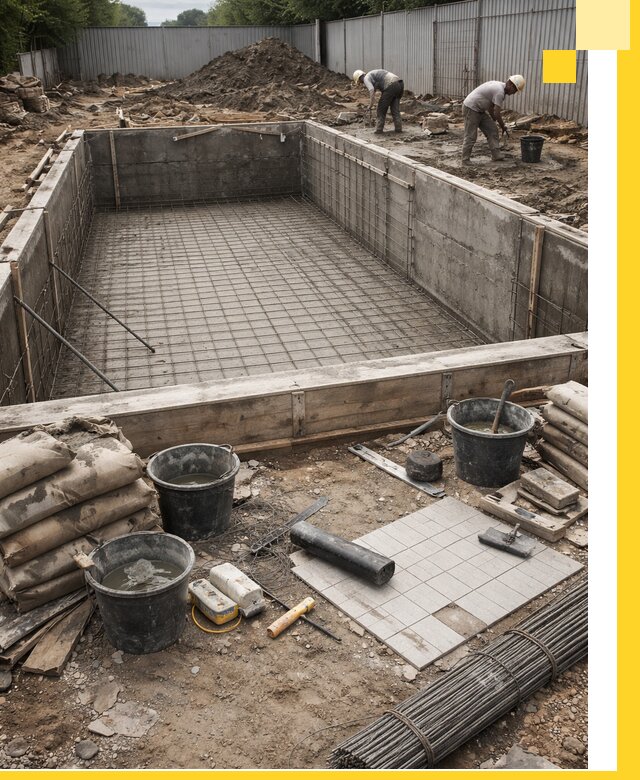 Строительство бассейнов под ключ в Губахе, дизайн и монтаж