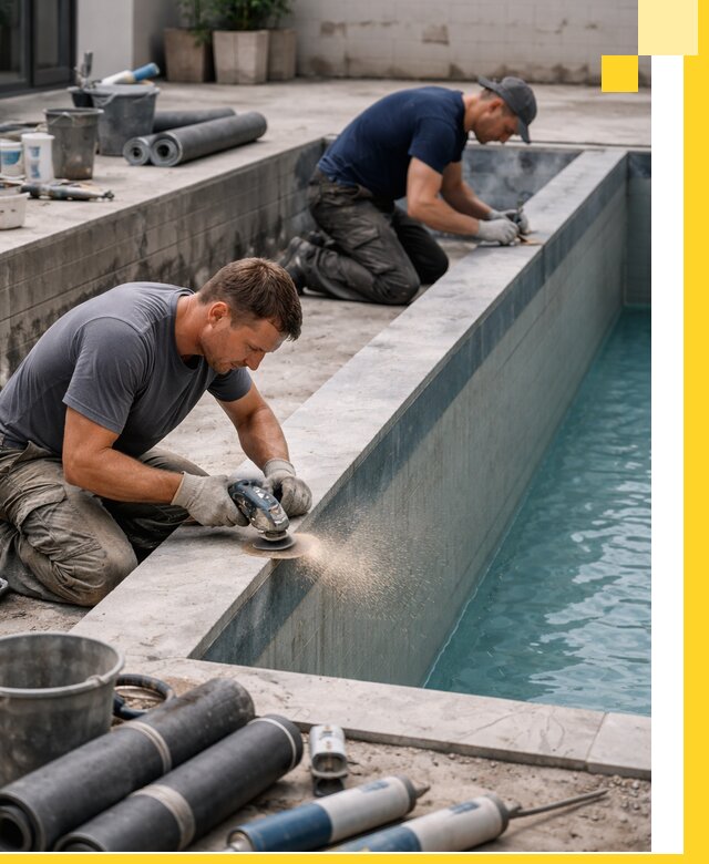 Профессиональный ремонт бассейнов под ключ в Губахе