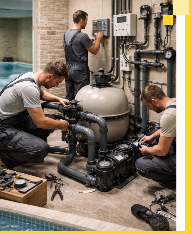 Комплексное оборудование для бассейнов под ключ в Губахе