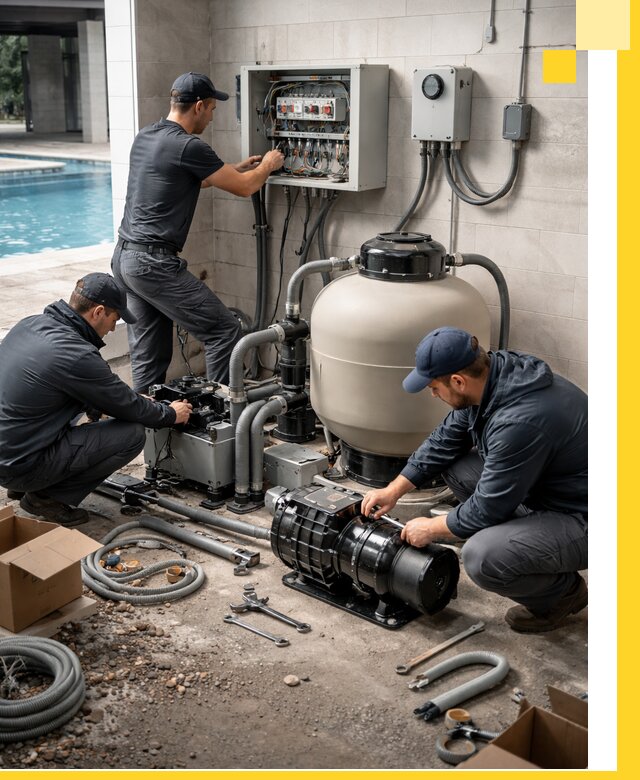 Профессиональный монтаж оборудования для бассейнов в Губахе