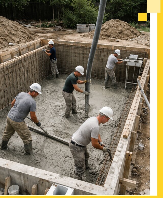 Строительство бетонных бассейнов под ключ в Губахе