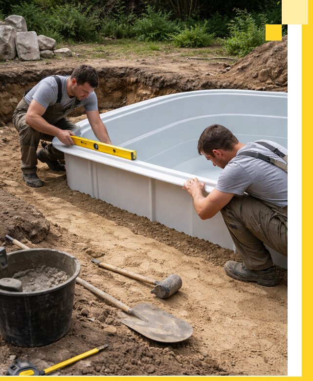 Производство и установка пластиковых бассейнов в Губахе под ключ