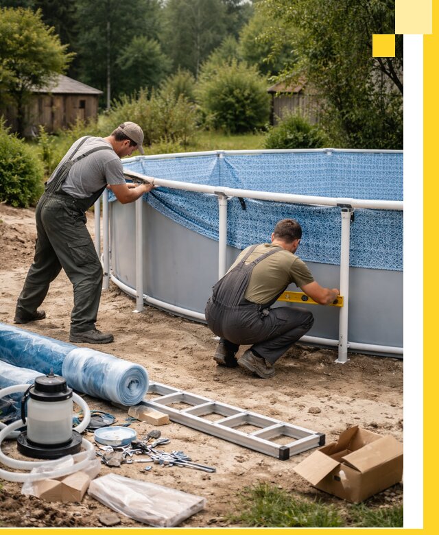 Установка и монтаж каркасных бассейнов в Губахе под ключ