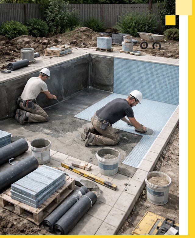 Проектирование и строительство стационарных бассейнов в Губахе