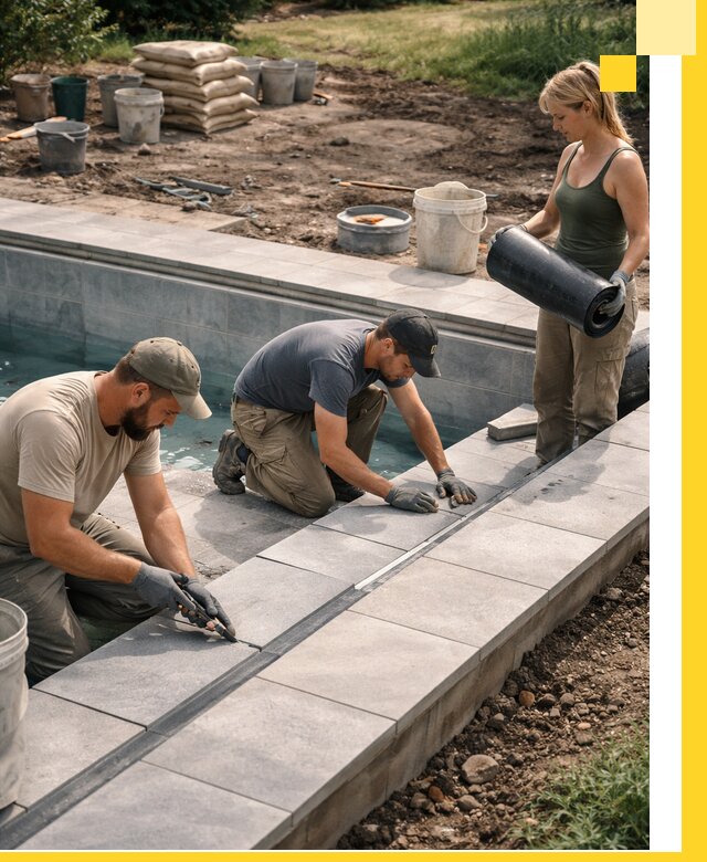 Строительство и монтаж уличных бассейнов под ключ в Губахе