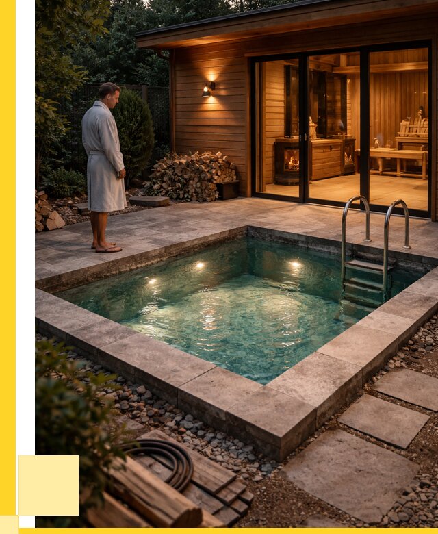 Бани с бассейном под ключ в Губахе от 98477 р. | ЭриданГбх