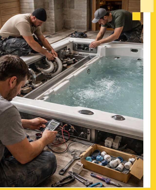 Гидромассажные бассейны под ключ в Губахе, дизайн и монтаж