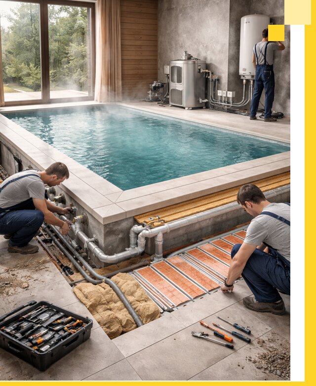 Проектирование и строительство тёплых бассейнов в Губахе