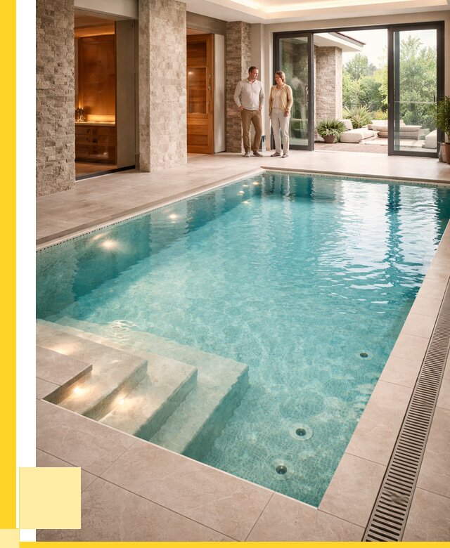 Бассейн во дворе в Губахе: проект, отделка от 1243920 р. | ЭриданГбх