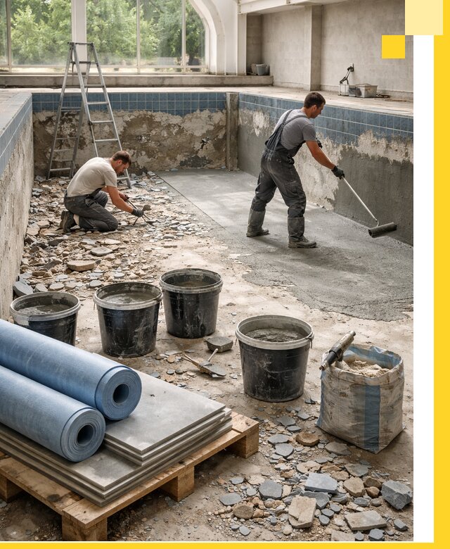 Реконструкция бассейнов в Губахе: ремонт, гидроизоляция