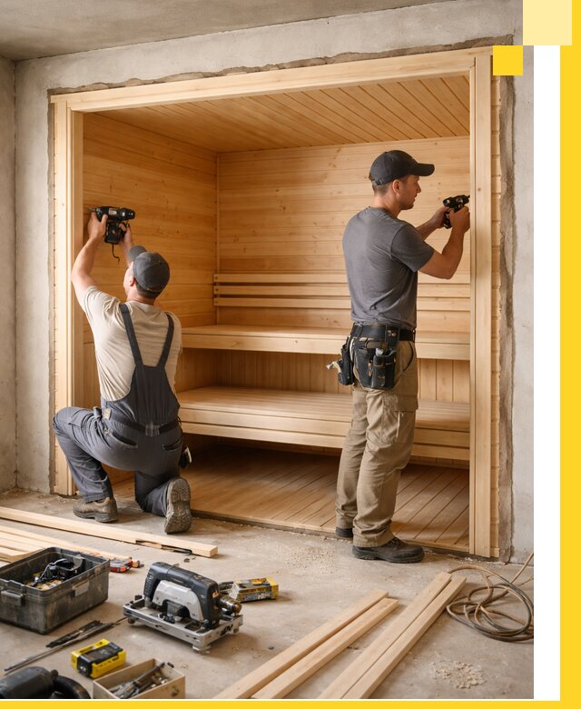 Монтаж саун под ключ в Губахе — проектирование и установка