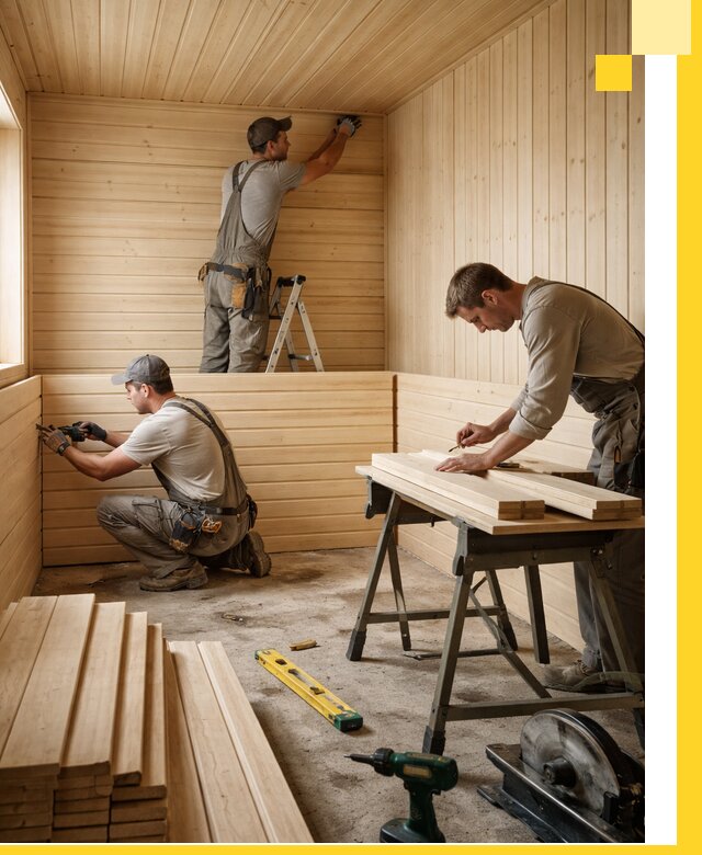 Обшивка саун в Губахе из натуральной древесины под ключ