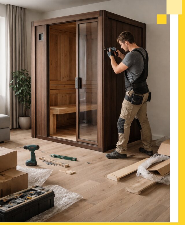 Установка и производство мини саун под ключ в Губахе