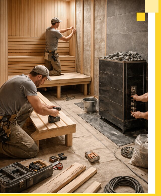 Дизайн и строительство интерьерных саун под ключ в Губахе