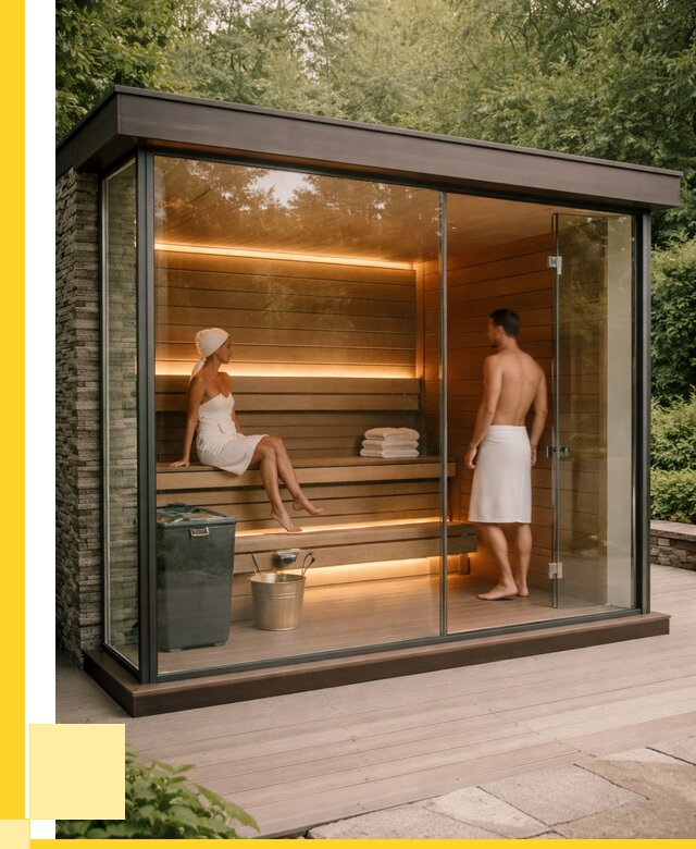 Сауна стеклянная и двери для сауны в Губахе от 259150 р. | ЭриданГбх