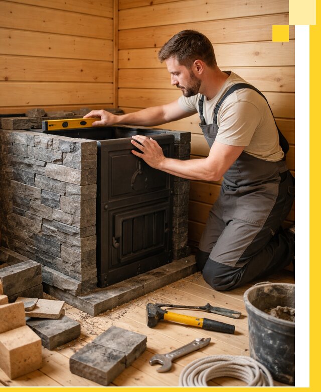 Производство и установка печей для саун под ключ в Губахе