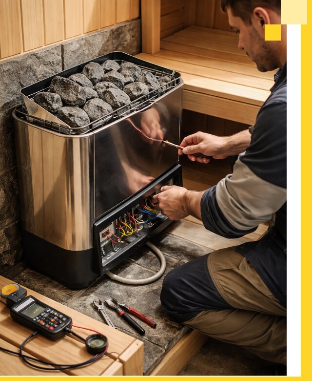 Продажа и установка электрокаменок для саун в Губахе