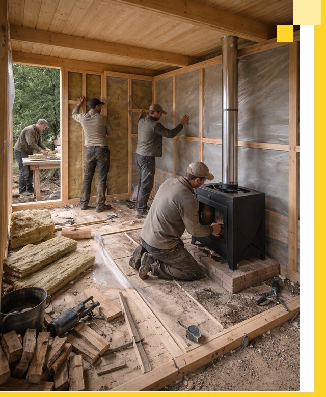 Профессиональный монтаж бань под ключ в Губахе для дома