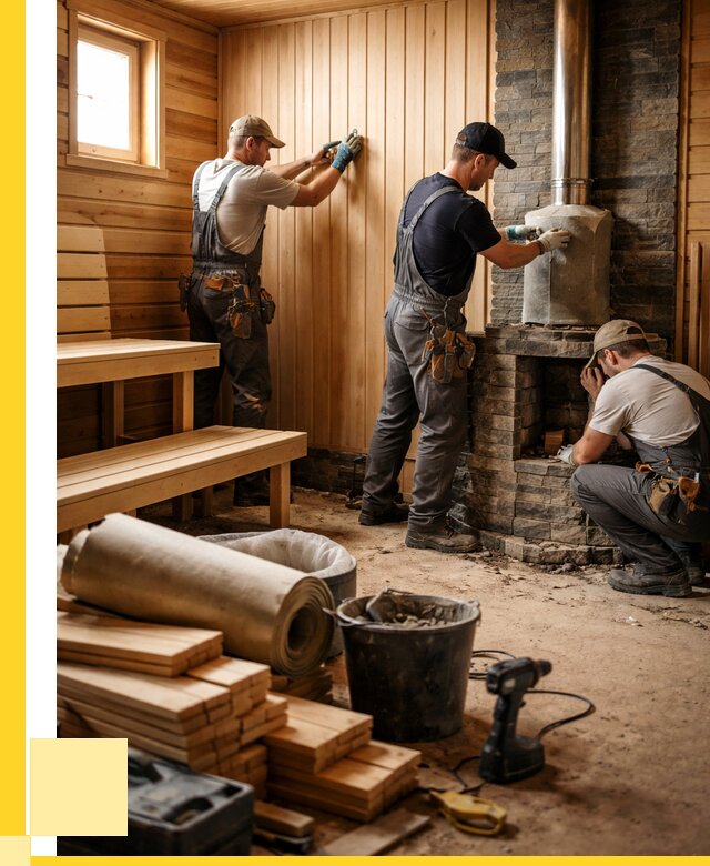 Ремонт бань под ключ в Губахе от 46647 р. | ЭриданГбх