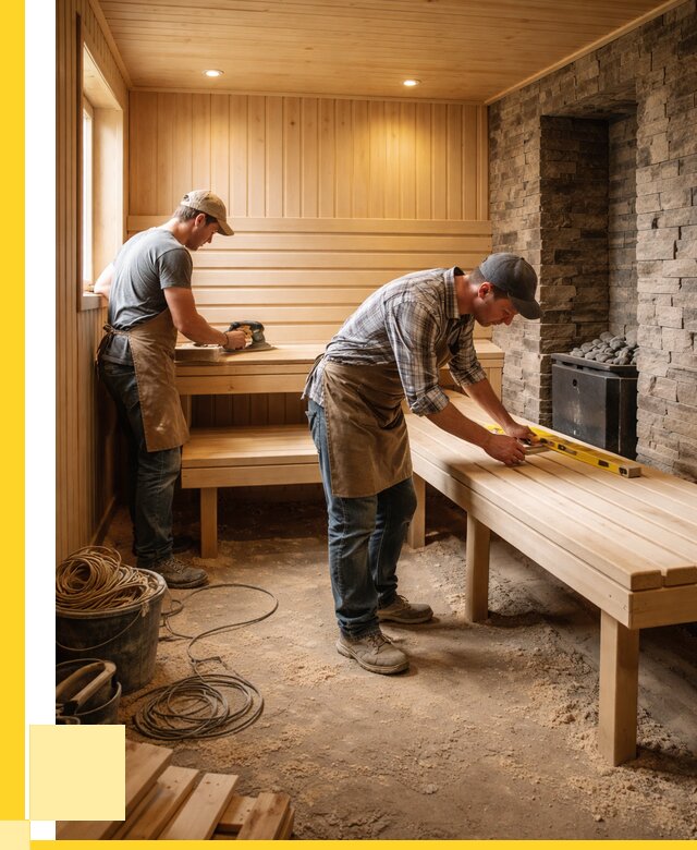 Отделка бани в Губахе: внутренняя отделка от 3110 р. | ЭриданГбх