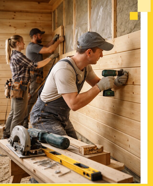 Обшивка бань под ключ в Губахе: отделка стен и потолков