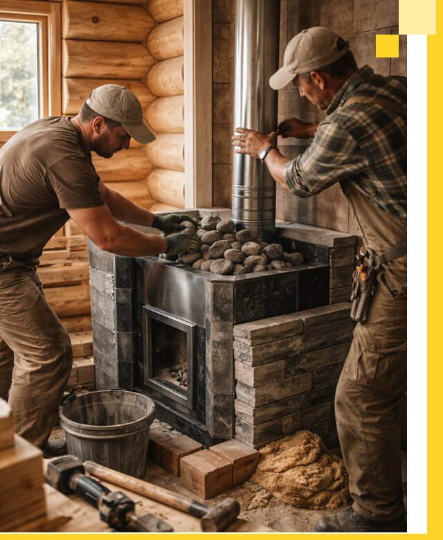 Строительство и отделка русских бань под ключ в Губахе