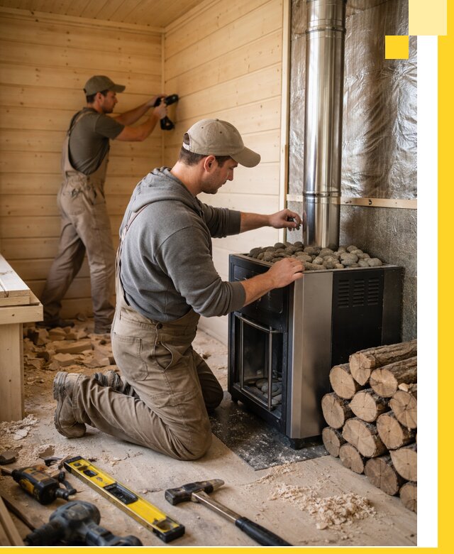 Строительство деревянных бань под ключ в Губахе проекты и монтаж