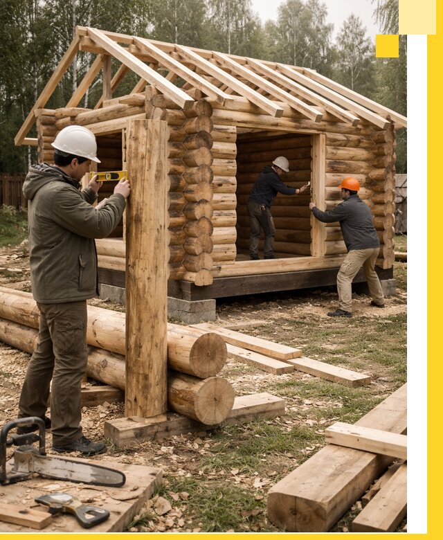 Строительство бань для дачи под ключ в Губахе с доставкой и монтажом