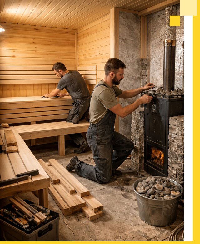 Дизайн и строительство интерьеров бань под ключ в Губахе